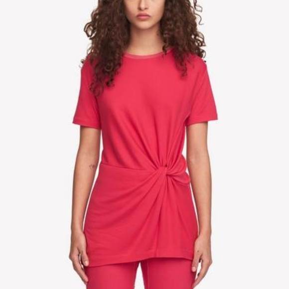 rag & bone Tops - Rag & Bone Pink Marina Drape Tee